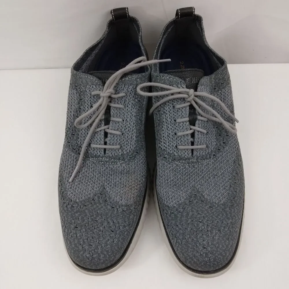 Cole Haan 2.ZeroGrand Stitchlite Gray Wingtip Oxfords Mens Size 11 M - Picture 4 of 12